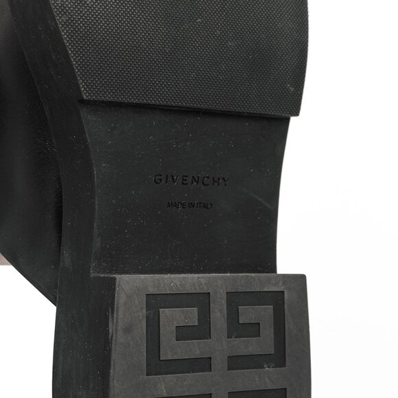 Givenchy Black Calf Leather Squared Show Backless Loafers - Picture 5 of 11